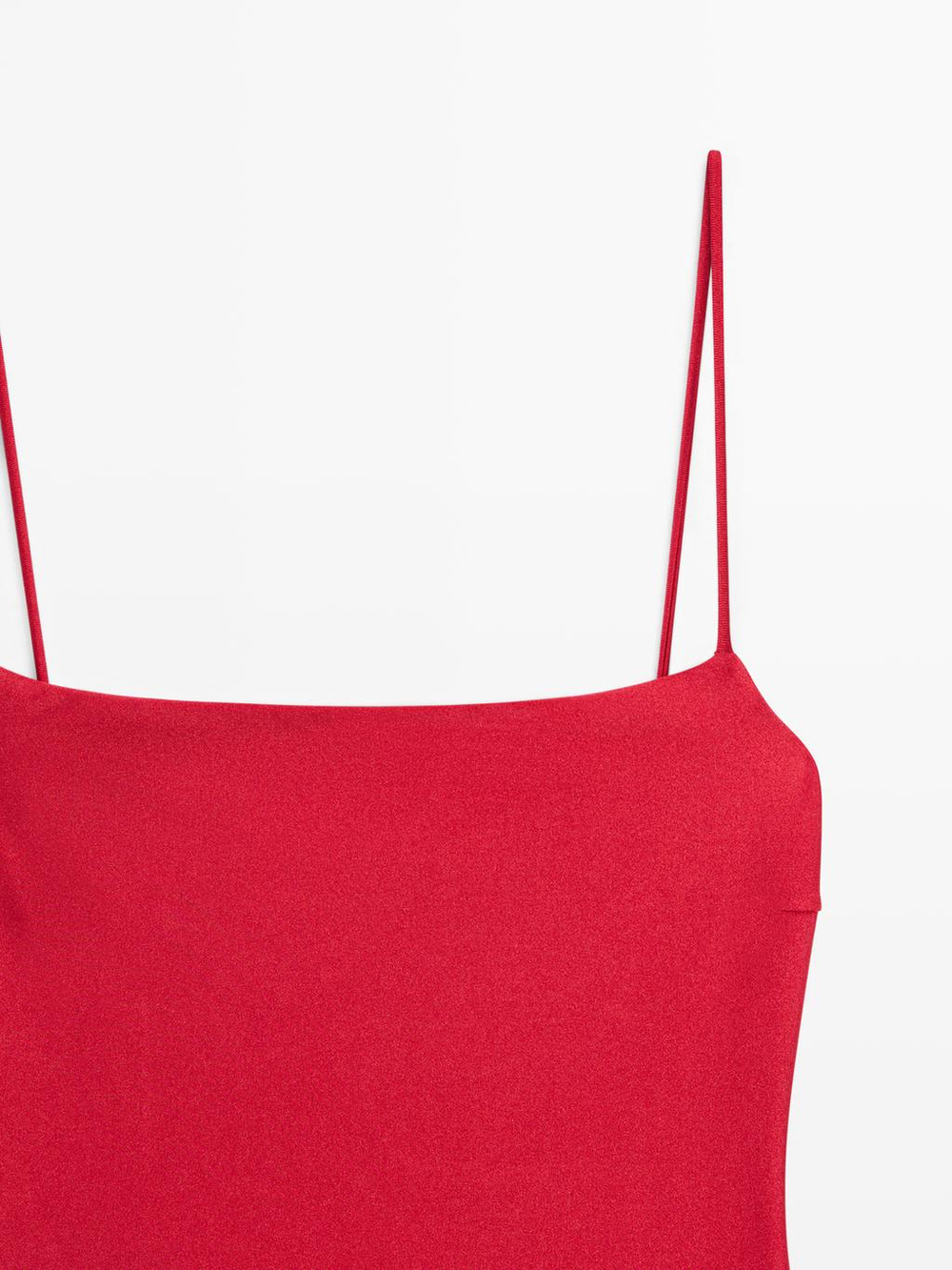 Massimo Dutti Купальник с тонкими бретелями, красный