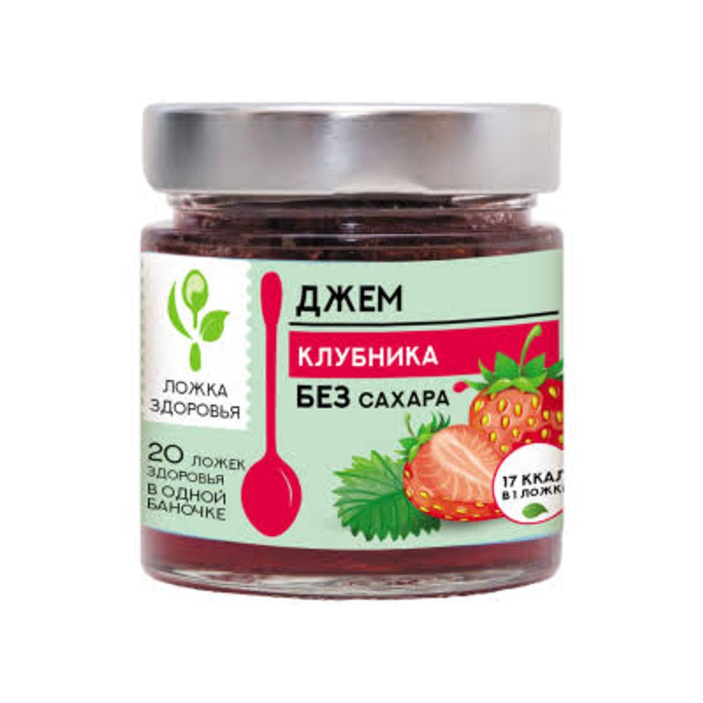 Варенье Ложка Здоровья Клубничное БЕЗ сахара ст/б 200г