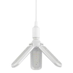 Фитолампа для растений светодиодная ЭРА GREEN LINE ФИТО-30W-PFR-E27-GR 3-х лепестковая полного спектра 30 Вт Е27 | Фитолампы Е27