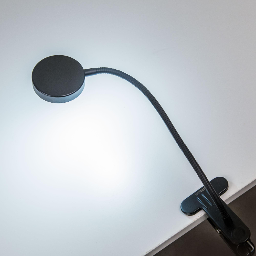 Citilux Ньютон CL803071N LED Лампа на прищепке с диммером Чёрная