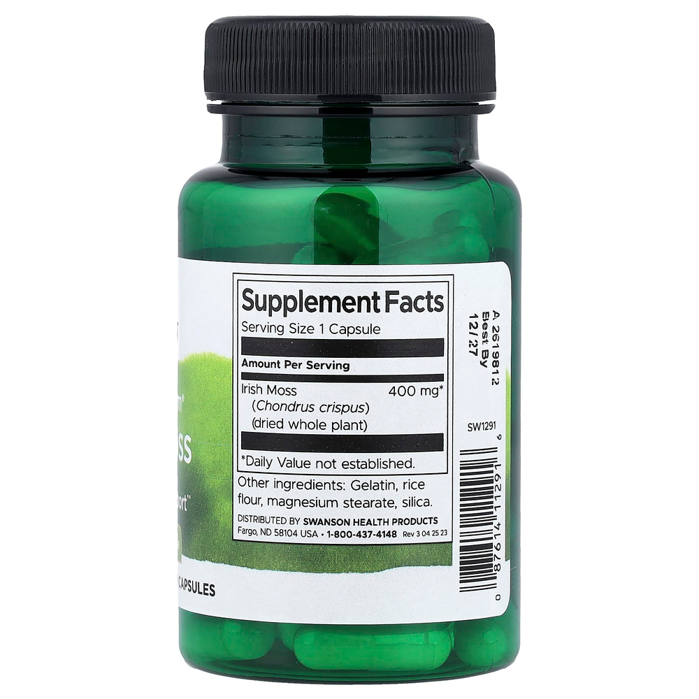 Swanson Vitamins, ирландский мох Full Spectrum®, 400 мг, 60 капсул