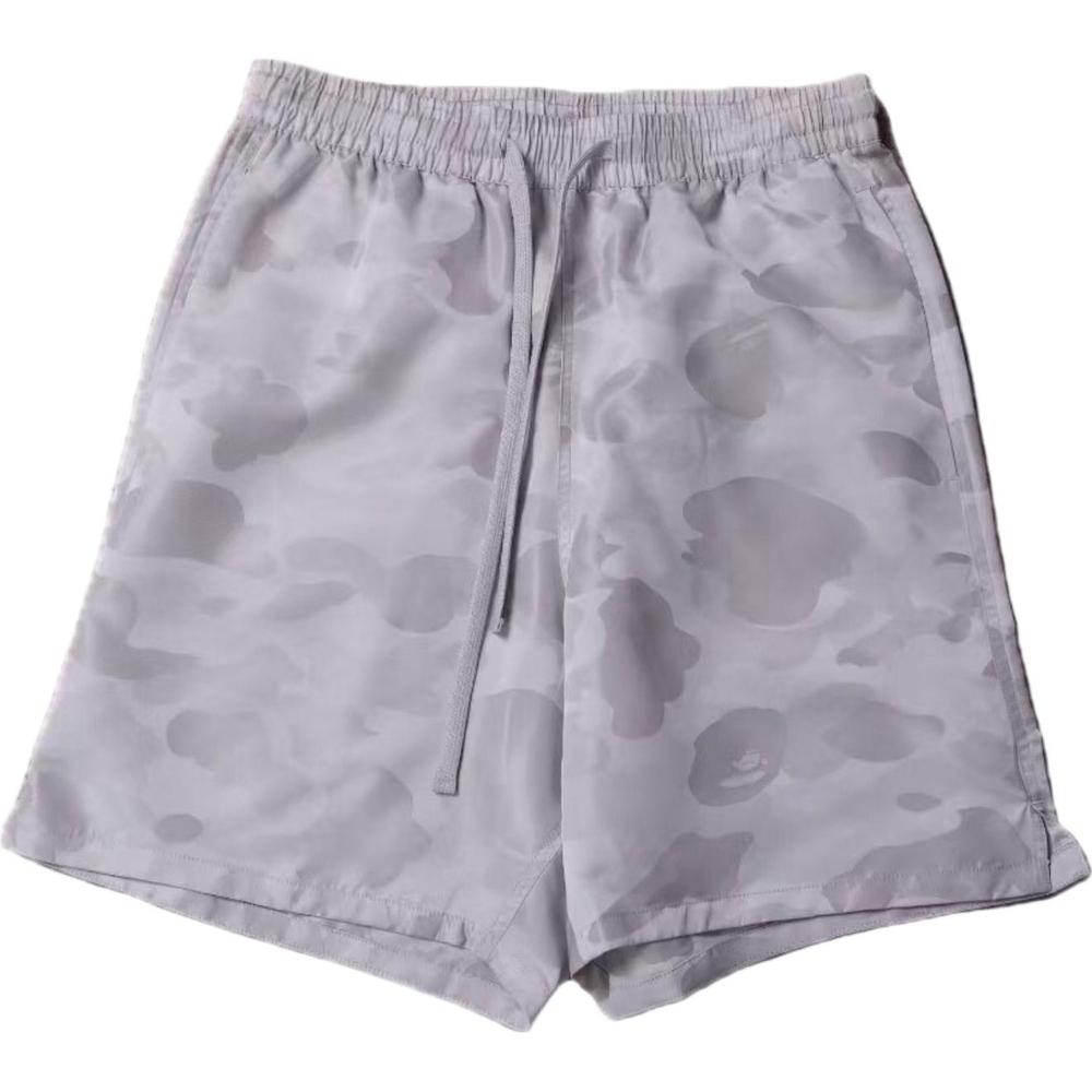 A Bathing Ape Solid Camo Bathing Ape Logo Шорты серый