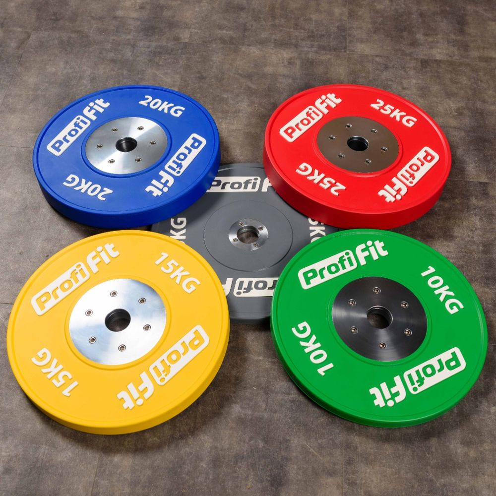 Диск профессиональный обрезиненный (цветной) D51 мм PROFI-FIT 25 кг