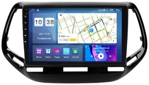 Магнитола для Jeep Compass 2016+ - Parafar PF997UHD на Android 13, Быстрая, QLED, CarPlay, 4G SIM-слот