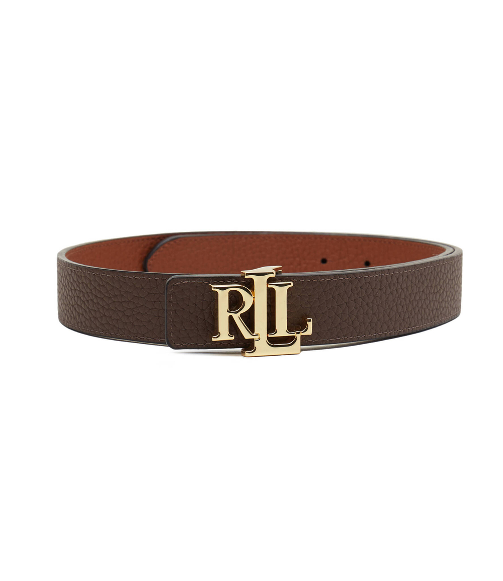 Двухсторонний кожаный ремень LAUREN RALPH LAUREN - коричневый(412912039)