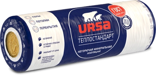 Утеплитель Ursa Geo Теплостандарт 44 RN 6560х1220х50мм