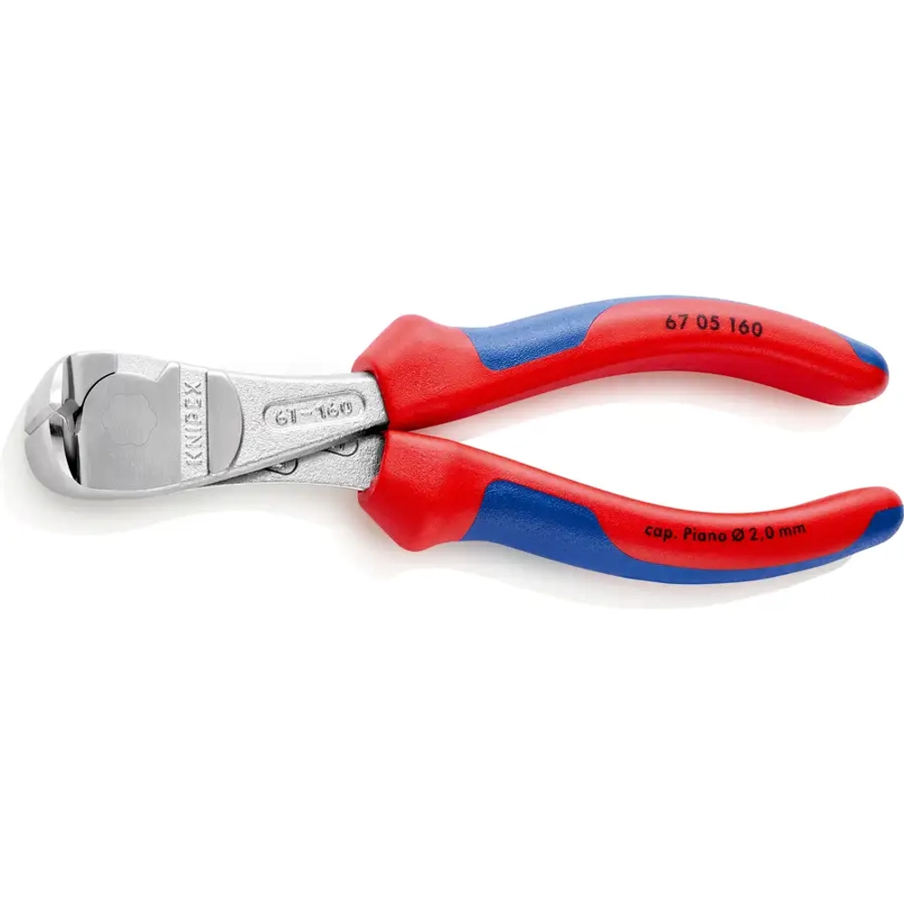 Кусачки торцевые особой мощности хромированные 160 мм Knipex 67 05 160