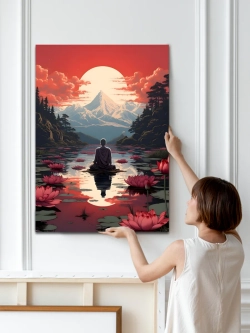 Картина Закатный лотос модульная 50x70см 1шт.