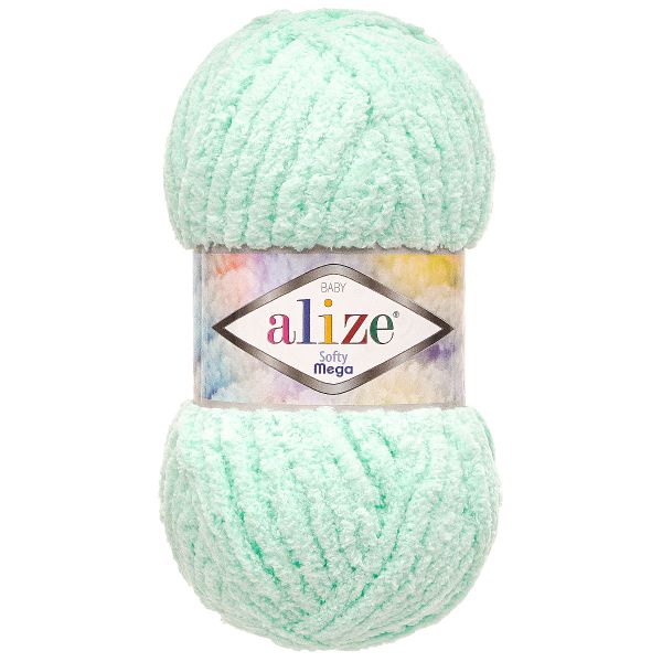 Пряжа Alize (Ализе) Softy Mega / уп.5 мот. по 100 г, 70м, 669 светло-бирюзовый