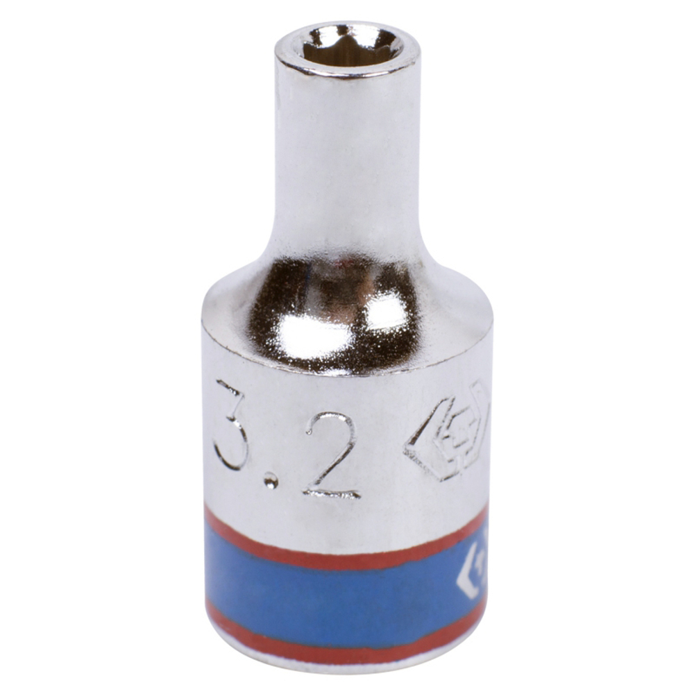 Головка торцевая стандартная шестигранная 1/4", 3.2 мм KING TONY 233532M