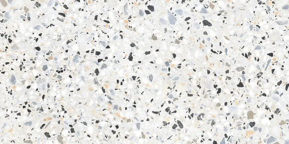 Керамогранит Alma Ceramica GFA114TRZ07L Terrazzo 114x57 белый лаппатированный под камень