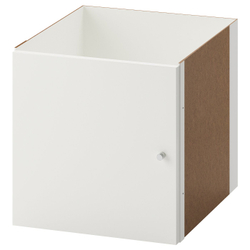 IKEA KALLAX  (ИКЕА КАЛЛАКС)  -  Вставка с дверцей - глянцевый белый 33x33 см