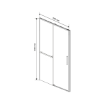 Душевая дверь Slim Soft VDS-1SS100CLB, 1000, черный, стекло прозрачное