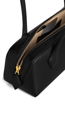 ALAÏA СУМКА LE TECKEL ИЗ ТЕЛЯЧЬЕЙ КОЖИ, ЧЕРНЫЙ