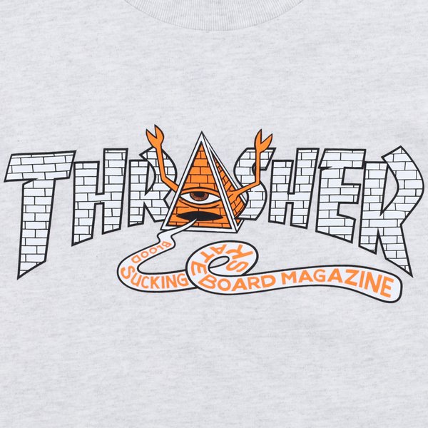 Футболка Thrasher x Toy Machine Pyramid T-Shirt (ash grey) артикул: - купить в магазине Дайс