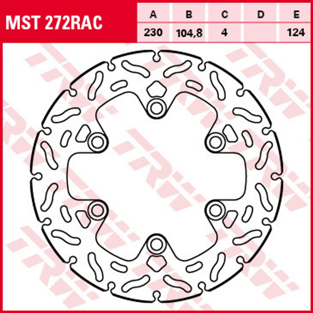 Диск тормозной TRW MST272RAC