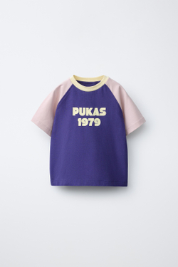 ZARA X PUKAS ФУТБОЛКА PUKAS SURF С РУКАВАМИ РЕГЛАН, СВЕТЛО-ЛИЛОВЫЙ