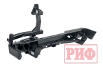 Бампер силовой задний Toyota Land Cruiser 78 2007+ с квадратом под фаркоп, калиткой и фонарями РИФ