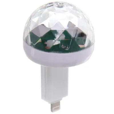 Диско-шар mini «Каледоскоп», LED (красный, зеленый, синий), переходник USB для iPhone