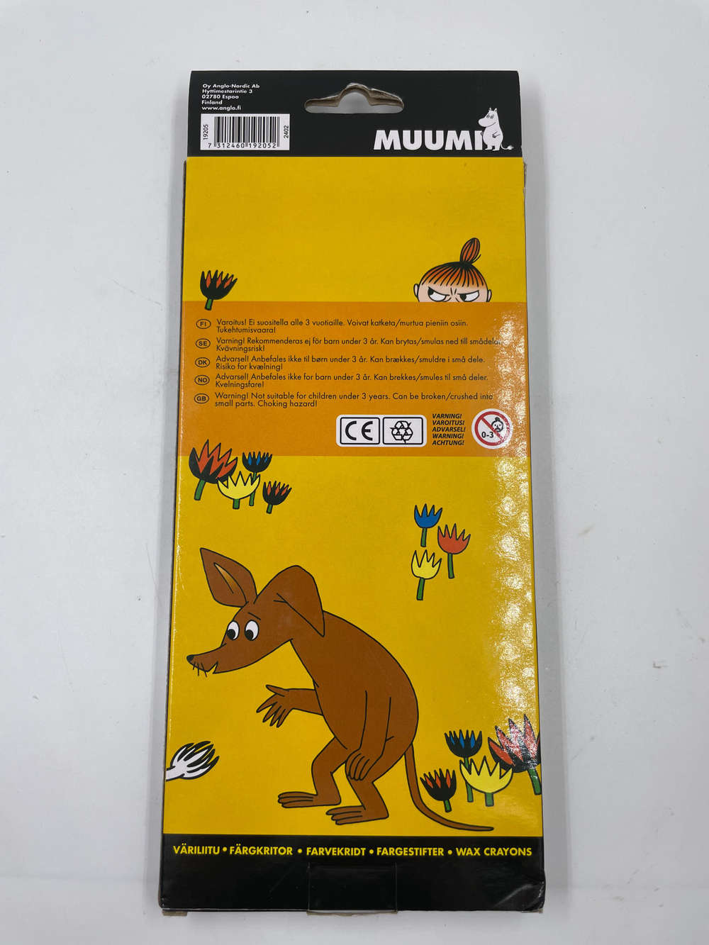 Мелки восковые разноцветные Muumi jumbo, 16 шт. (из Финляндии)