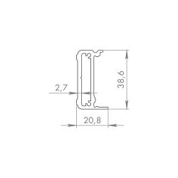 Стеновой профиль ARMADILLO SLD.Comfort-PRO/3000 bracket AL алюминий /63157/