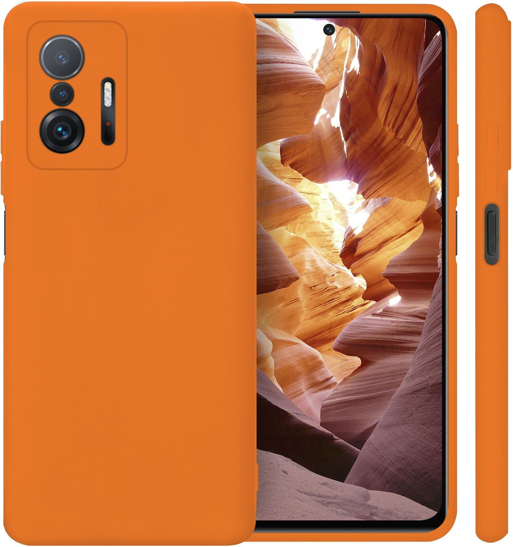 Мягкий Soft Touch чехол из силикона для XIAOMI 11T PRO / 11T с бархатной подкладкой