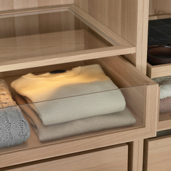 IKEA KOMPLEMENT  (ИКЕА КОМПЛЕМЕНТ)  -  Ящик со стеклянным фронтом - имитация беленого дуба 50x58 см