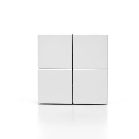 Выключатель четырехклавишный сценарный Systeme Electric ArtGallery Белый GAL000174