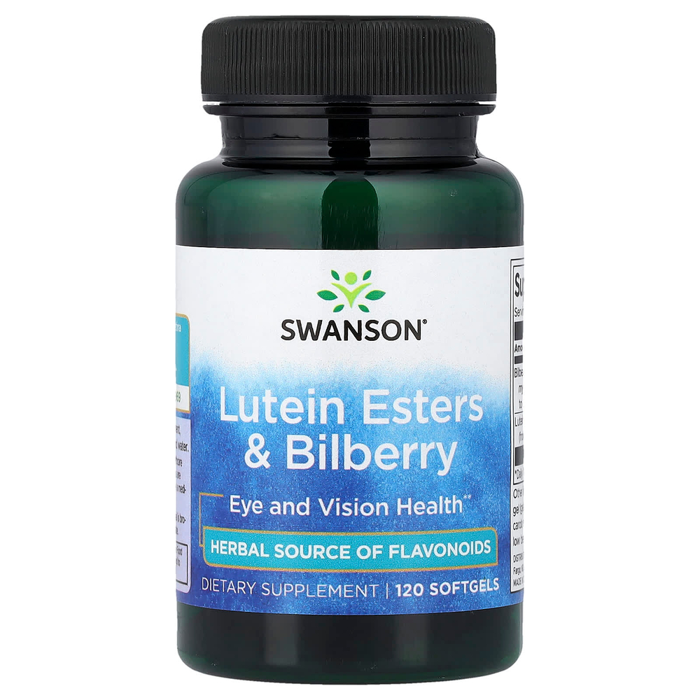 Swanson Vitamins, Эфиры лютеина и черника, 120 капсул