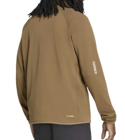 Мужская теннисная кофта Adidas Terrex Xperior Climawarm+ Ventknit Fleece - brown oxide
