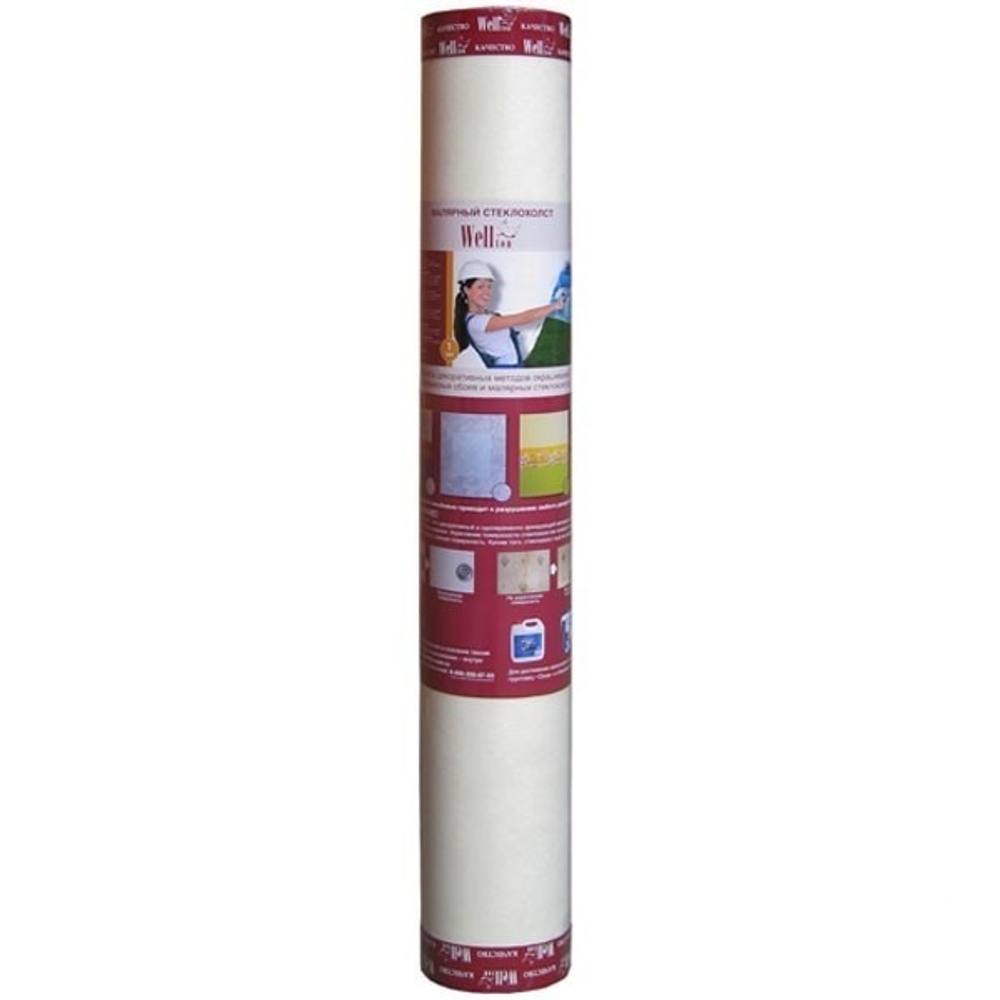 Стеклохолст малярный (Паутинка) Wellton 40г/м2 1х50м