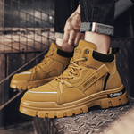 CARTELO Thermal British Style Desert Boots Abrasion Resistant Slip Resistant 11cm Fleece Lined Combat Boots Men"s