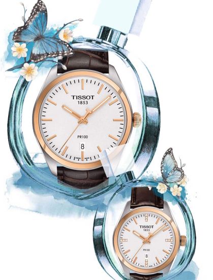 Парные часы TISSOT PR 100: T101.410.26.031.00 и T101.210.26.036.00