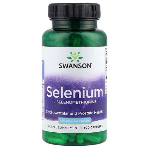 Swanson Vitamins, селен, 100 мкг, 300 капсул