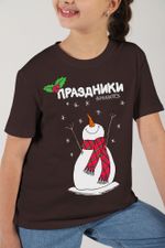 Фуфайка (футболка) для девочки Карнавал-1 Виотекс ШОКОЛАДНЫЙ