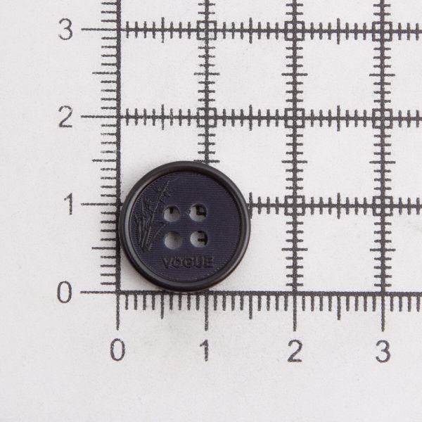 Пуговицы 4 прокола 24L=15 мм, (Blue2 (синий2)), 36 шт