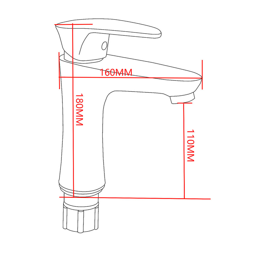 Смеситель STEMIX PL702-001F умывальник (к.35)(без подводки), пепельный
