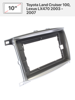 Переходная рамка и комплект проводов для Toyota Land Cruiser 100, Lexus LX470 2003 - 2007 (без штатного усилителем звука)