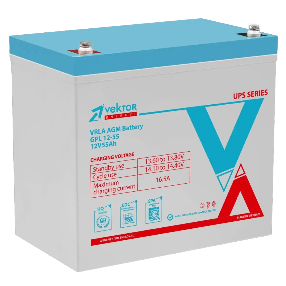 Аккумуляторная батарея Vektor Energy GPL 12-55