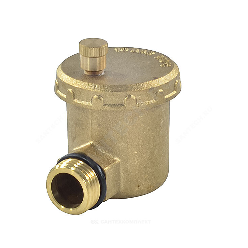 Воздухоотводчик автоматический латунь 5004 Ду 15 Ру10 G1/2" НР угловой Aquasfera 5004-01 .