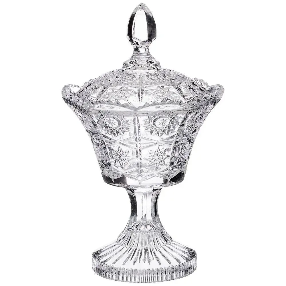 Конфетница на ножке muza crystal 12*12*20 см.