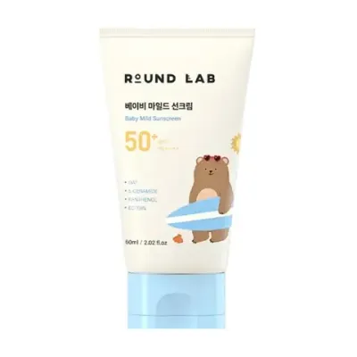 Детский солнцезащитный крем для чувствительной кожи Round Lab Baby Mild Sunscreen SPF50+ PA++++  60 мл