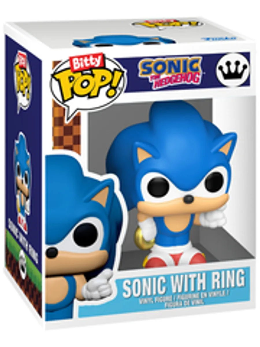 Набор Funko Bitty POP! Sonic The Hedgehog: Sonic & Arcade Case + Sonic & Speed Star + Sonic with Ring