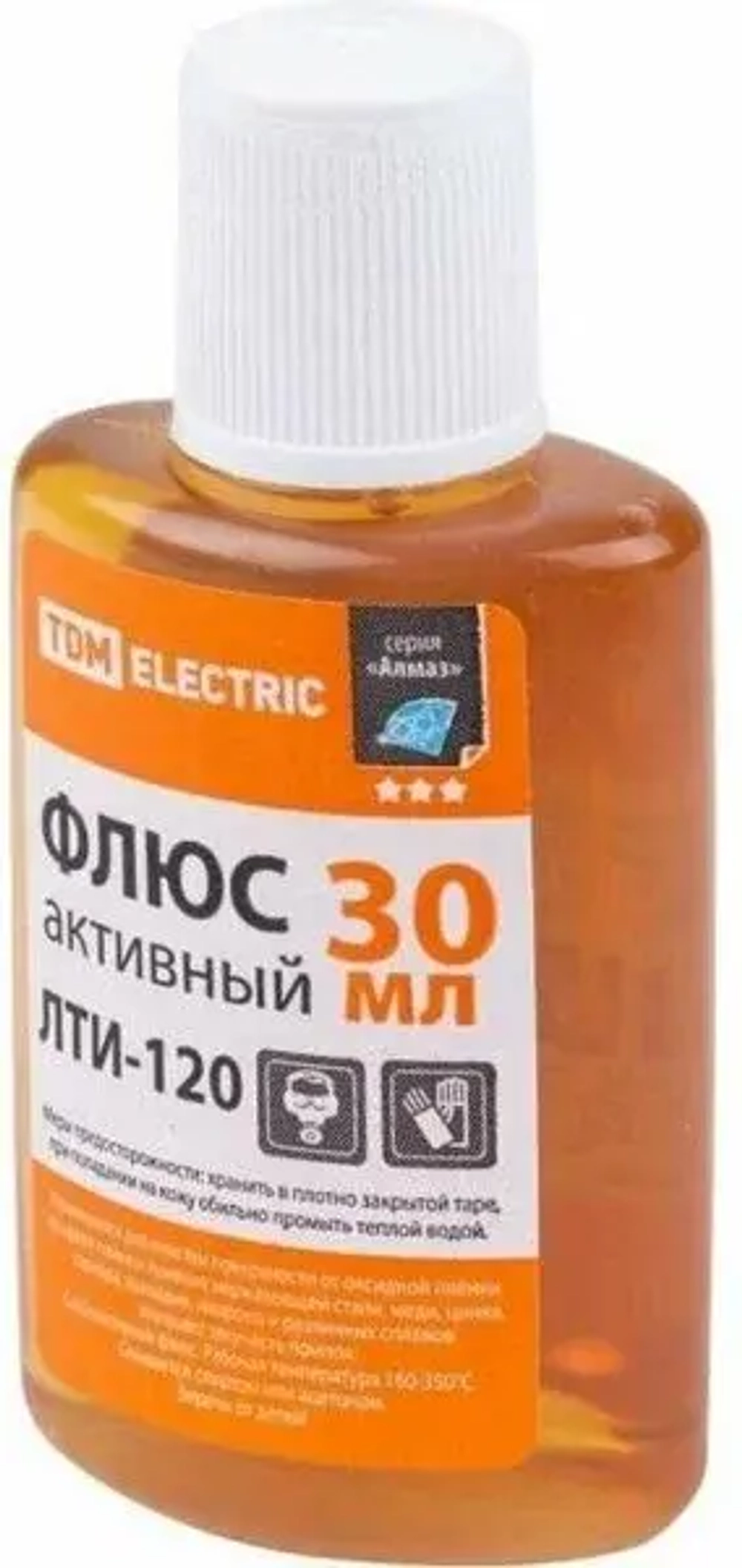 Флюс активный ЛТИ-120, кислотный, 30 мл, серия "Алмаз" TDM SQ1025-0373