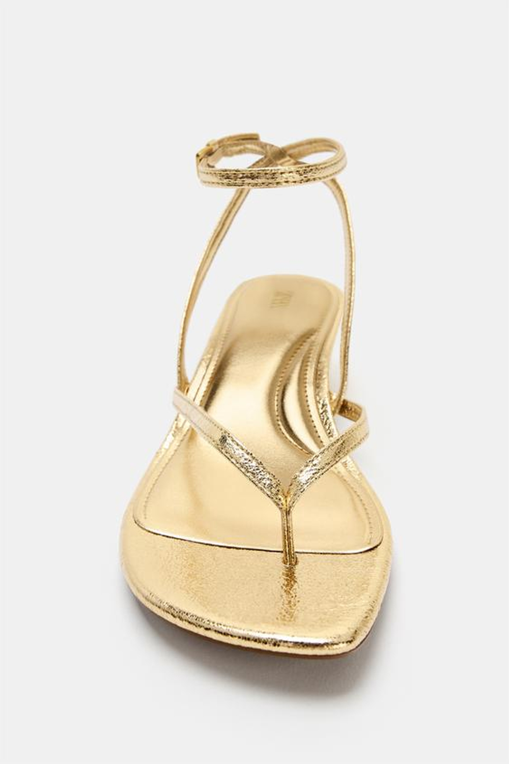 ZARA БОСОНОЖКИ KITTEN С МЕТАЛЛИЧЕСКИМ БЛЕСКОМ, ЗОЛОТИСТЫЙ