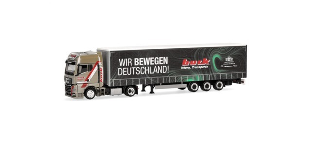 Грузовик MAN TGX GX, пп тент "Buck/We move Germany"