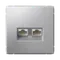 Розетка компьютерная RJ45 + RJ45, Cat 5e Systeme Electric ArtGallery Алюминий GAL000385
