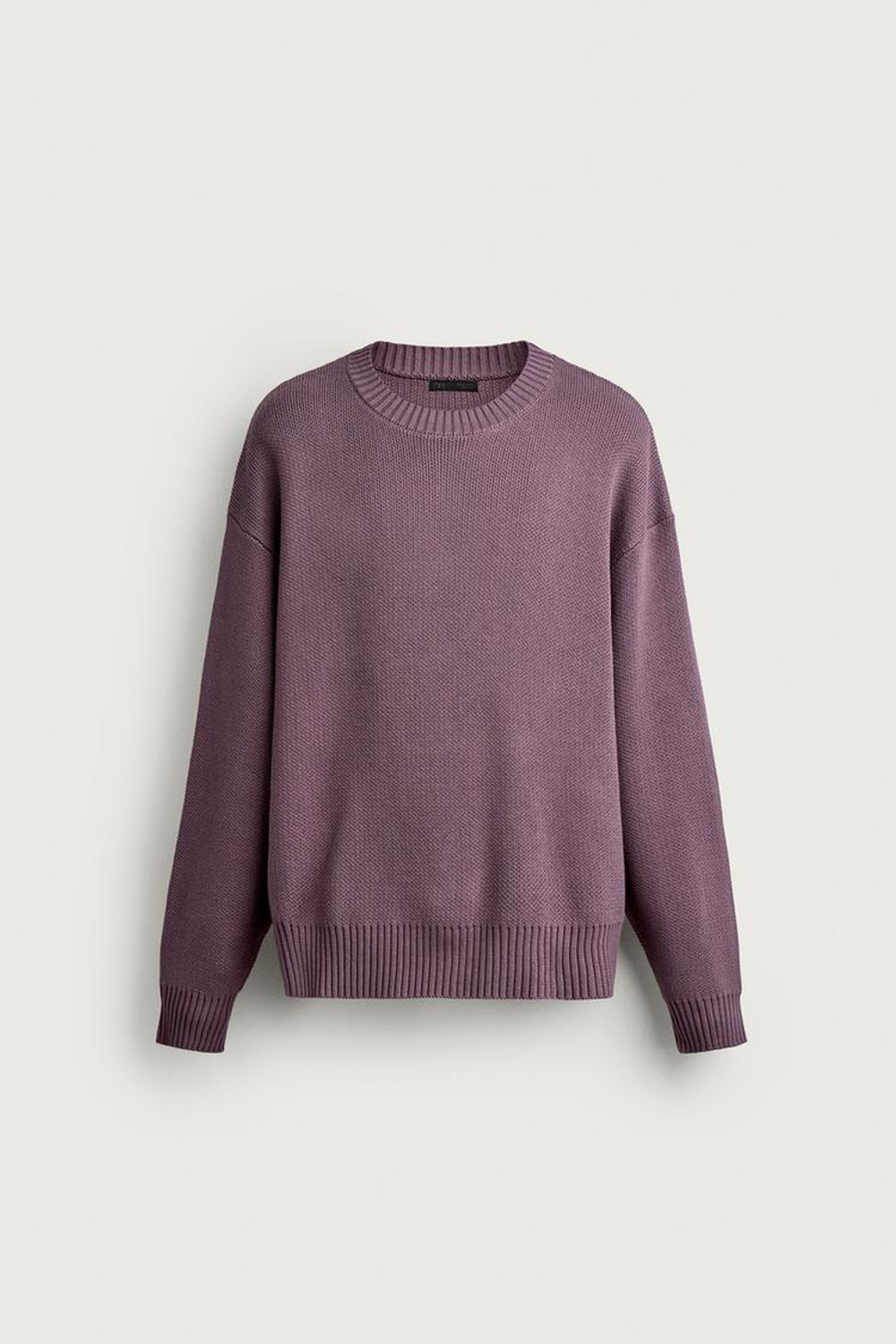 ZARA СВИТЕР RELAXED FIT ИЗ 100% ХЛОПКА, ЦВЕТ РОЗОВОГО МЕЛА