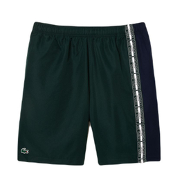 Мужские теннисные шорты Lacoste Recycled Fiber Shorts - зеленый