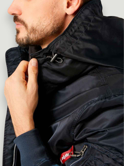 Куртка Бомбер Alpha Ind L-2B Hooded GENII 2022 (т.синяя - r.blue)